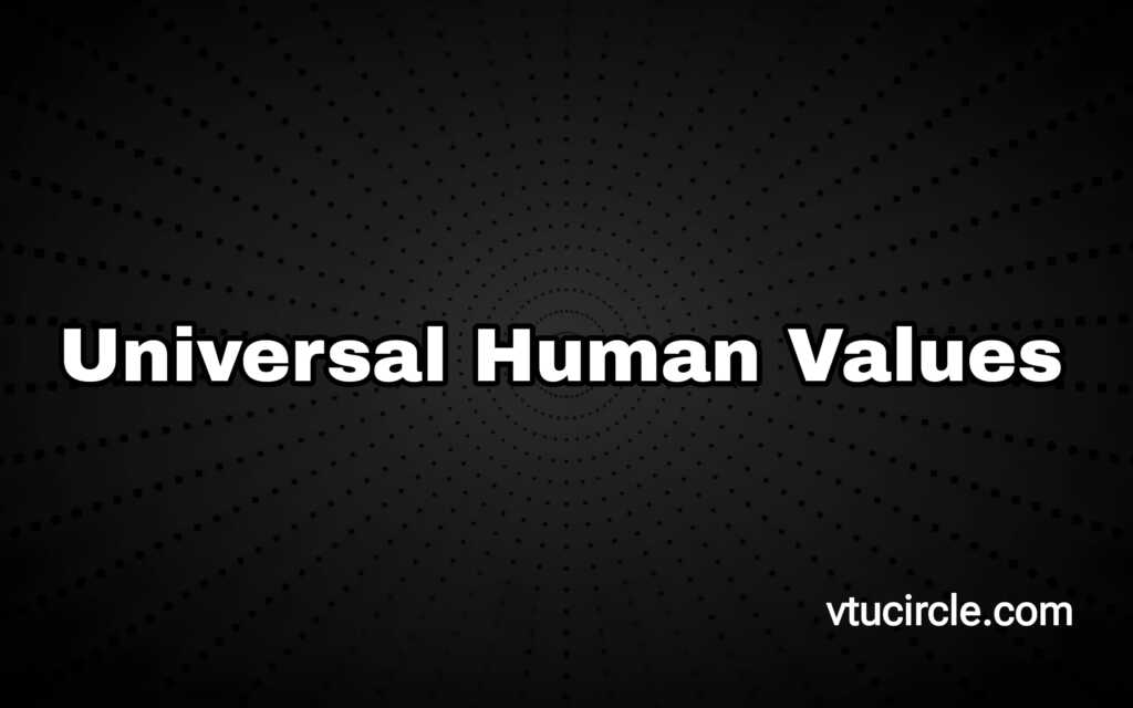 Universal Human Values BUHK408