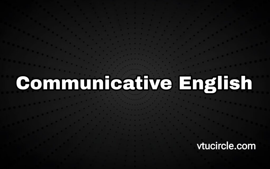 Communicative English BENGK106-206