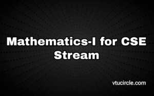 Mathematics-I for CSE Stream BMATS101