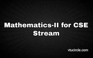 Mathematics-II for CSE stream BMATS201