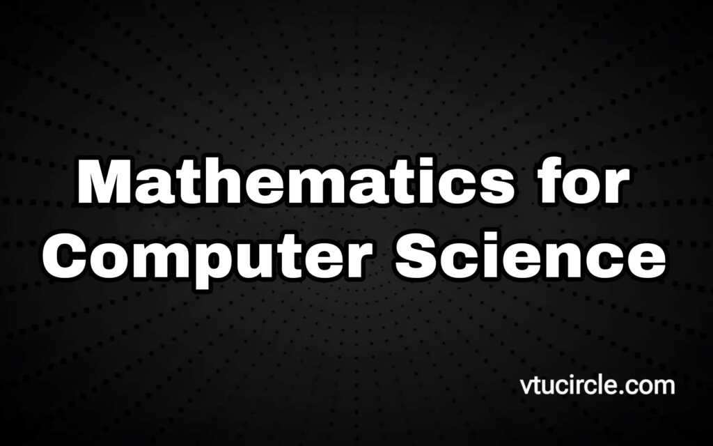 Mathematics for Computer Science BCS301