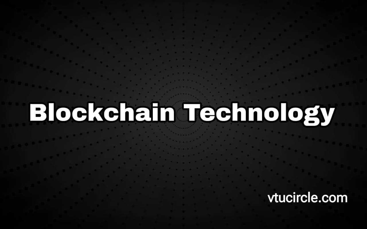 Blockchain Technology BCS613A