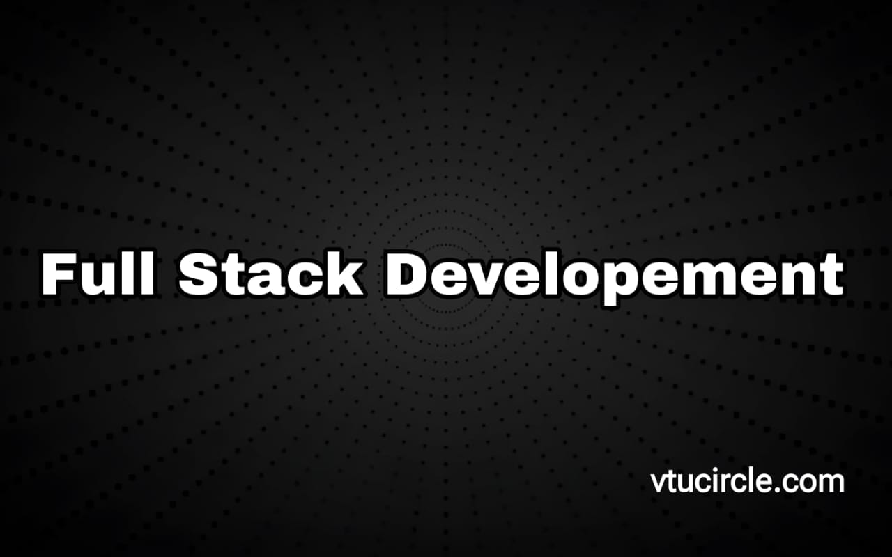 Full Stack Development BIS601