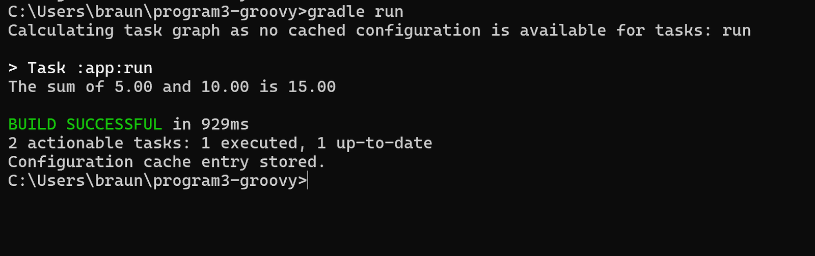 Run project output Run project output