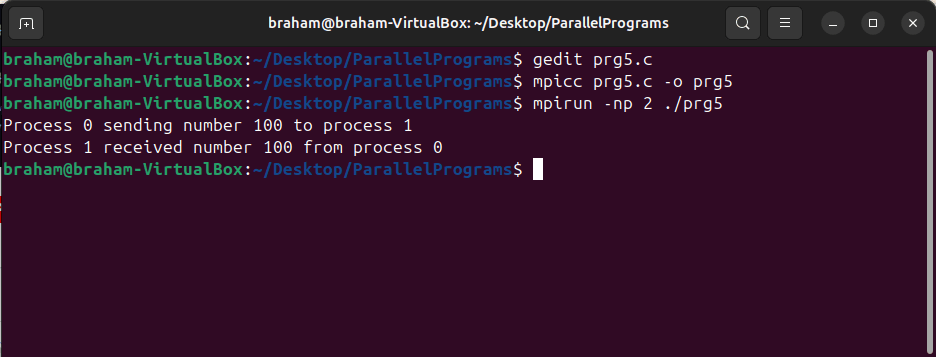 Program5 ubuntu output Program5 ubuntu output
