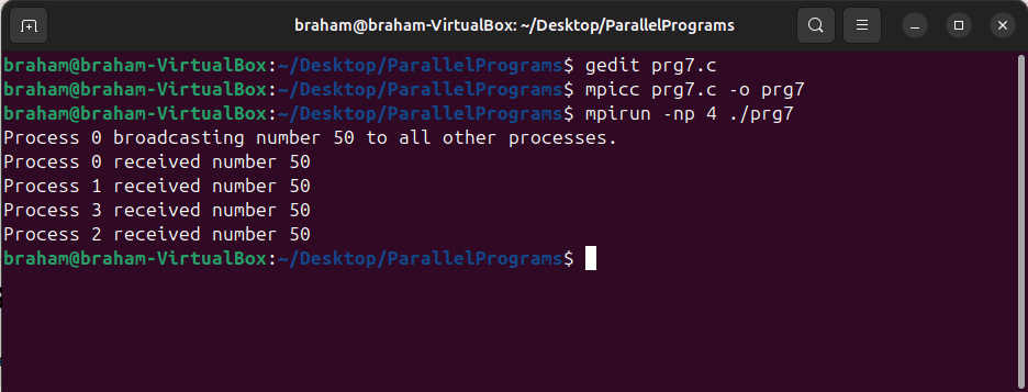 Program7 ubuntu output Program7 ubuntu output