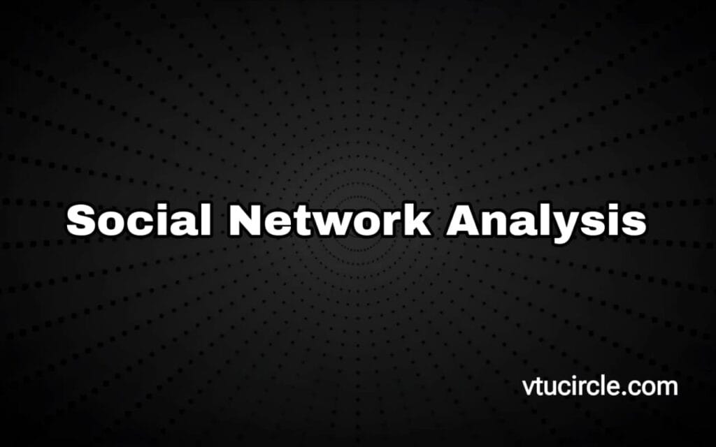 Social Network Analysis BAD714D Social Network Analysis BAD714D