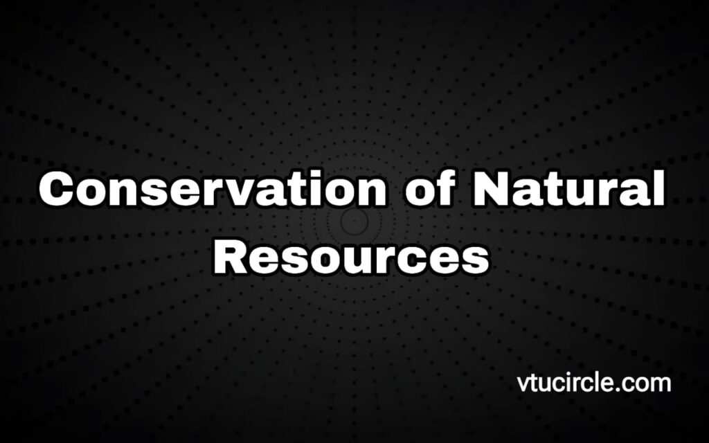 Conservation of natural resources BCV755B