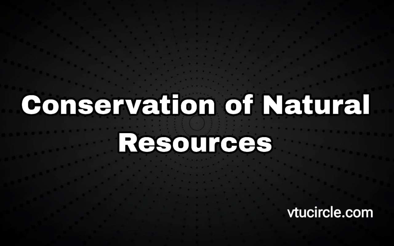 Conservation of natural resources BCV755B